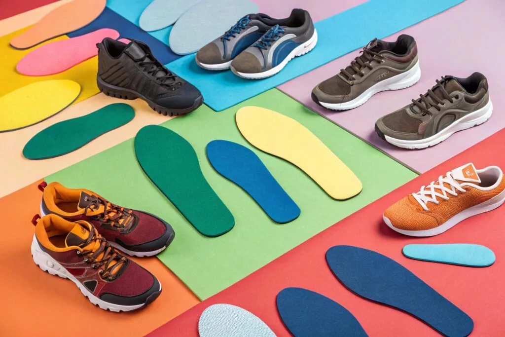 a vibrant array of colorful eva foam sheets being