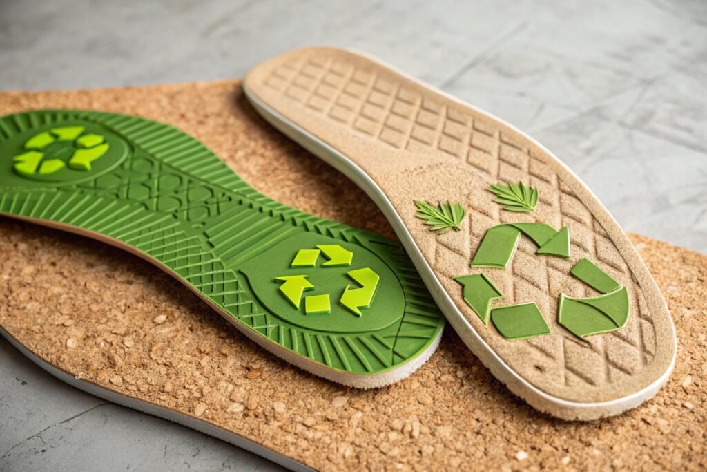 hyper detailed close up of eco friendly insole mat