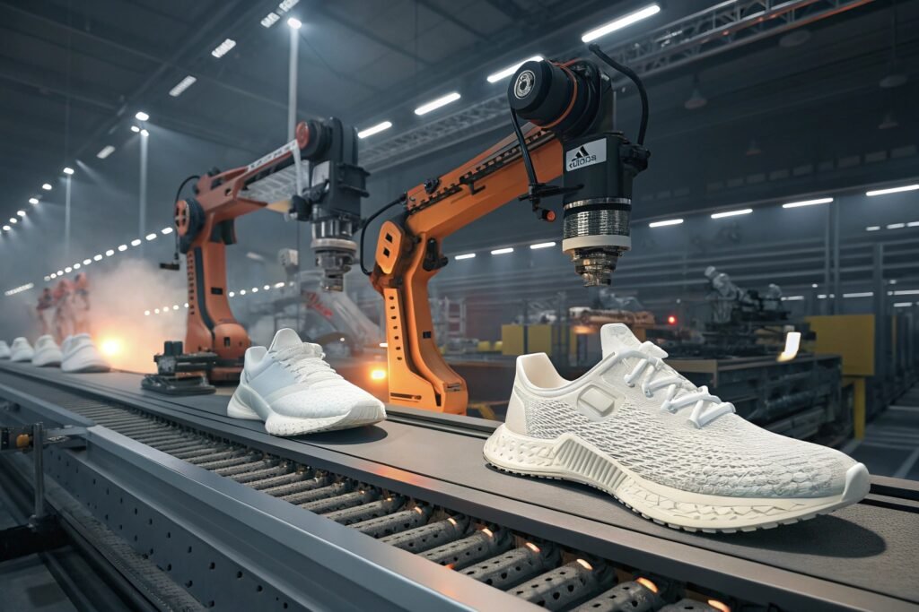 prompt1 a high tech insoles factory with robotic