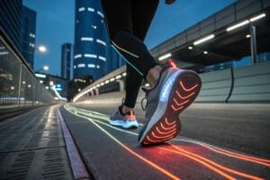 a dynamic close up of high tech shock absorbing in