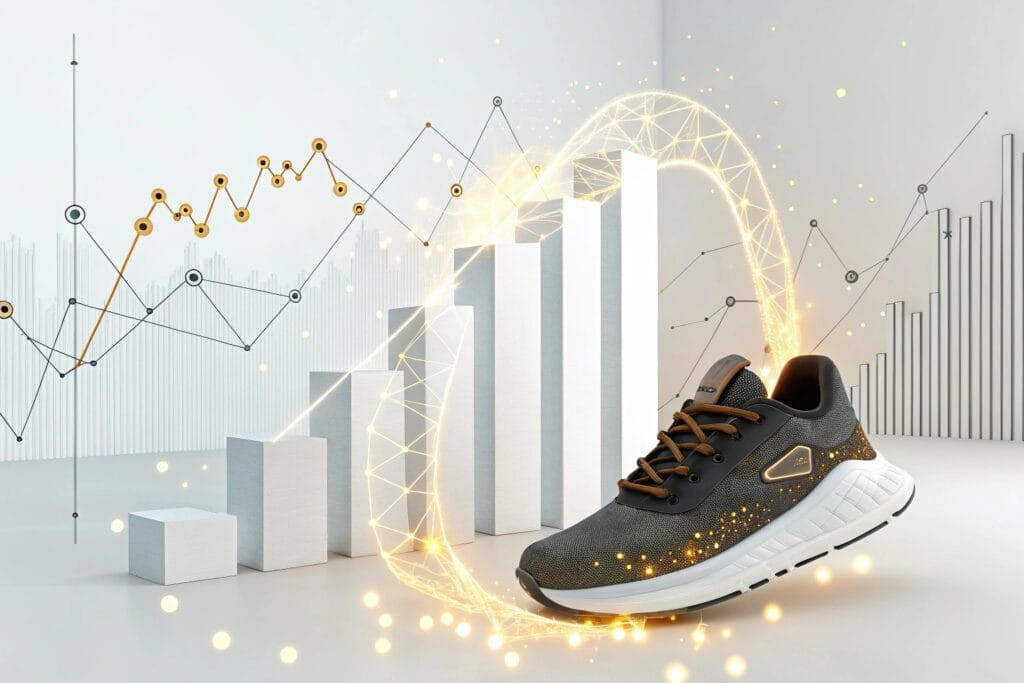 a futuristic 3d render of arch inserts hovering a