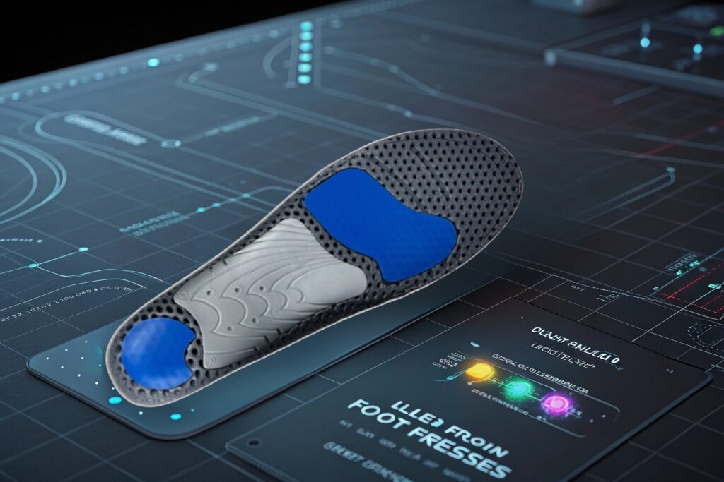 a futuristic 3d rendered insole with glowing arch (1)