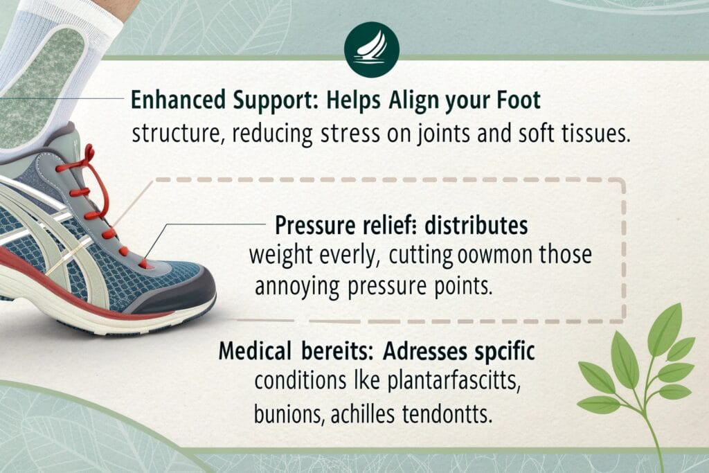 enhanced support helps align your foot structure